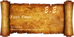 Egei Emma névjegykártya